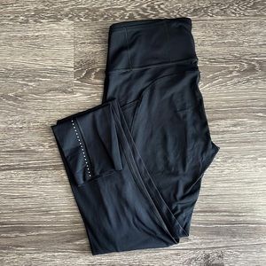Black lululemon fast and free leggings, size 6